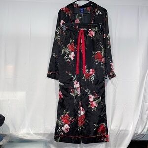APT. 9 Pajama Bottoms Floral Intimate Straight Leg Tie Waist Pull on Sleep Pants